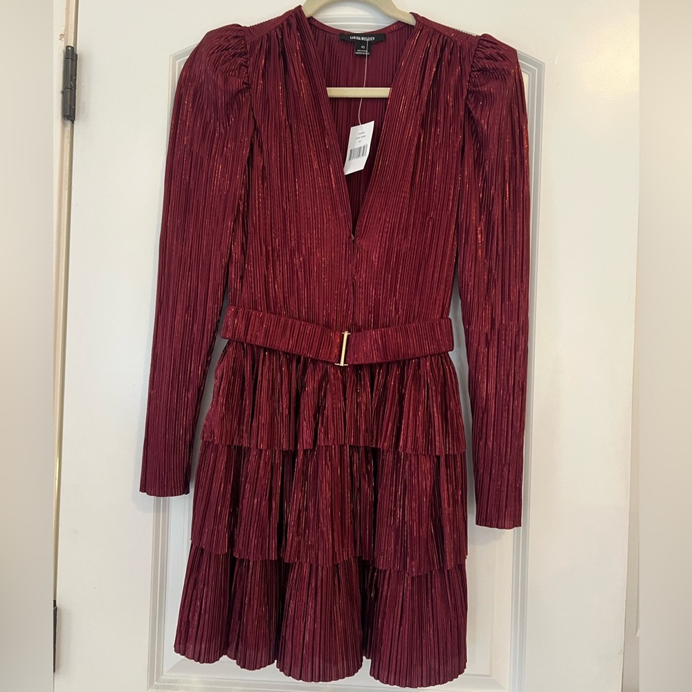 Sabina Musayev Carry Mini Dress in Ruby Wine XS $250